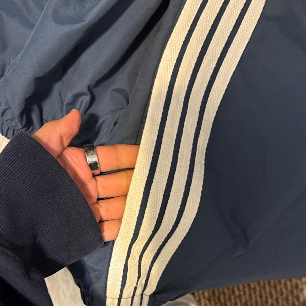 Blue Track Pants with White Stripes - Picture 6 of 6
